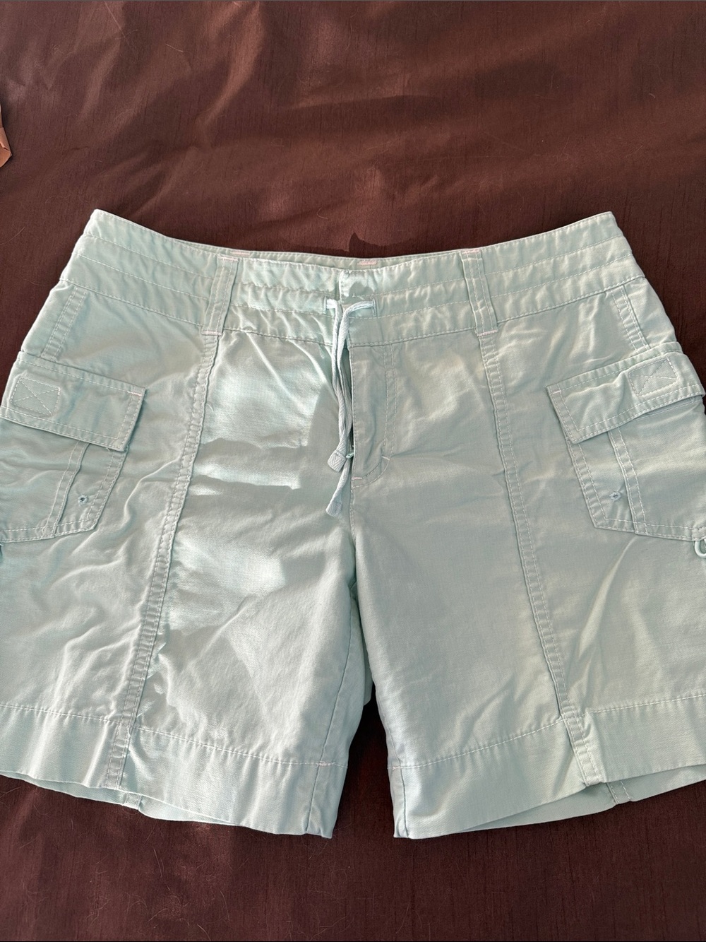 Athleta Light Blue/Turquoise Cargo Swim/Active Shorts